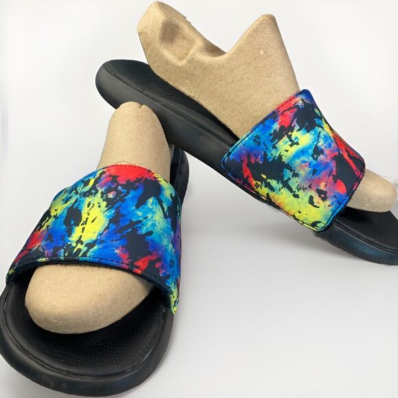 Hurley Slide Sandal Multicolored Camouflage Neon Black Size 13 NEW main image 4